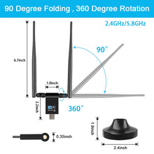 Carica l&#39;immagine nel visualizzatore di Gallery, Adattatore Antenna WiFi USB, yotame Wireless Chiavetta con Dual Band... - Ilgrandebazar