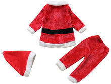 Carica l'immagine nel visualizzatore di Gallery, Le SSara Bambino Inverno 3pcs Natale Babbo Natale Vestito Costume Cappello + Cappotto + Pantaloni