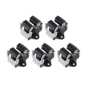 DOITOOL 5 pezzi Portascope da Muro Portascopa e Portaspazzole 5 * 5 cm, Nero - Ilgrandebazar