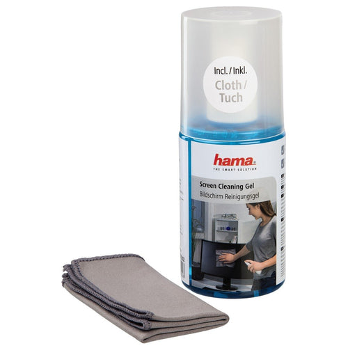 HAMA Gel di pulizia PC per schermi LCD/TFT con panno in microfibra, 200 ml - Ilgrandebazar