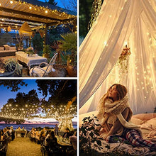 Carica l'immagine nel visualizzatore di Gallery, Luci Solari Esterno [3 Pacchi] 36m 360 LED Catena Luminosa Esterno Filo Luci Led Caldo Bianco 8 modalità Lucine da Esterno Decorative Per Matrimonio, Giardino, Natale, Patio Luci Decorative