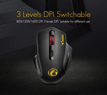 Carica l'immagine nel visualizzatore di Gallery, Mouse Senza Fili - iAmotus Wireless Mouse 2.4G con Ricevitore USB, 3 Livelli DPI Regolabile Mouse Ergonomico Risparmio Energetico con Click Silenzioso for Notebook,PC, Laptop, Computer, Macbook - Nero
