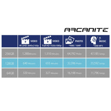 Carica l&#39;immagine nel visualizzatore di Gallery, ARCANITE AKV30A1128 microSDXC - Scheda di memoria con adattatore SD, 128 GB - Ilgrandebazar