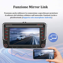 Carica l&#39;immagine nel visualizzatore di Gallery, AWESAFE Autoradio 2 Din per VW Volkswagen Golf 5 6 Polo Passat Skoda Seat Tiguan, 7 Pollici con GPS Navigatore Car Radio Supporta la funzione Comandi al volante Bluetooth Vivavoce CD DVD SD USB RDS