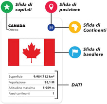 Carica l'immagine nel visualizzatore di Gallery, The World Game - Gioco di carte geografiche - Gioco da tavolo educativo per bambini, famiglie e adulti - Fantastica idea regalo per ragazzi e ragazze