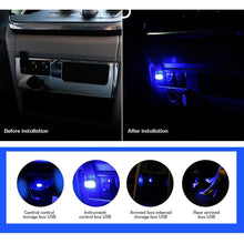 Carica l&#39;immagine nel visualizzatore di Gallery, Pawaca, illuminazione auto USB LED, per interni auto, White Blue Red Pink - Ilgrandebazar