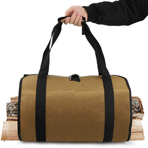 Tela Borsa per Tronchi Camino, di Stoccaggio in Legno Tote Grande Cachi - Ilgrandebazar