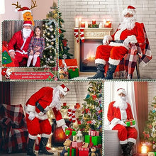 Carica l&#39;immagine nel visualizzatore di Gallery, Costume babbo natale,Vestito babbo natale uomo, Pantaloni con fascia elastica, Costume universale da Babbo Natale taglie forti, Set festa di Natale, Cosplay