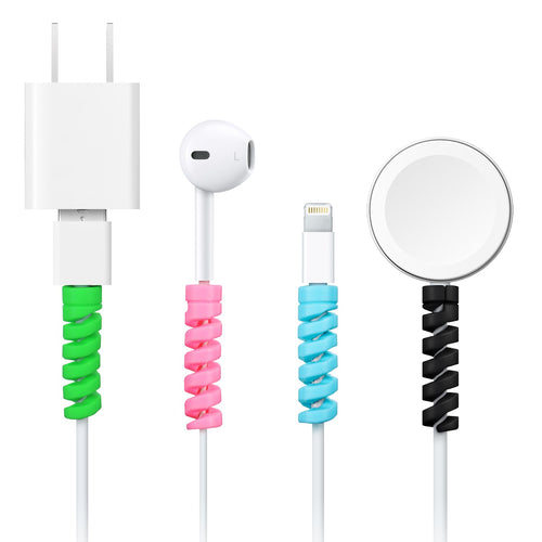Tipo-C Caricabatterie Cavo Saver, Flessibile 12 Pezzi, Nero, Rosa, Blu, Verde - Ilgrandebazar