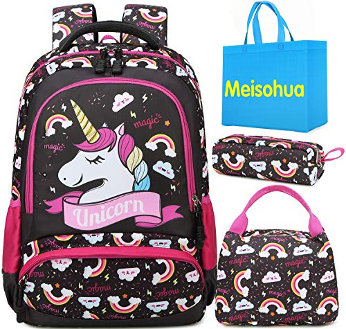 Meisohua Unicorno Zaino Scuola Elementare Impermeabile Zaini 1marrone Scuro