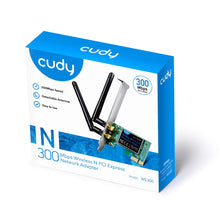 Carica l&#39;immagine nel visualizzatore di Gallery, Cudy 300 Mbit/s PCIe WLAN, Scheda di rete WLAN PCI Express da 300 Mbit/s. - Ilgrandebazar