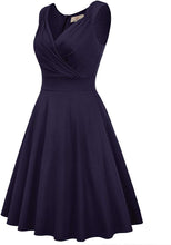 Carica l'immagine nel visualizzatore di Gallery, GRACE KARIN Abito Vintage per Donna Senza Maniche Scollo a V Classico Rockabilly Cocktail Party XXL Cl010698-3
