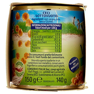 Valfrutta Ceci, Cotti a Vapore - 3 Pezzi da 150 g, Totale: 450g