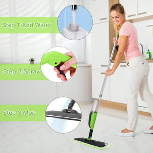 Tencoz Spray Mop, Lavapavimenti a Spruzzo Scopa Autopulente, Mocio in Verde - Ilgrandebazar
