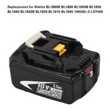 Carica l&#39;immagine nel visualizzatore di Gallery, BL1860B Sostituzione 5,5 Ah batteria per Makita 18 V al litio BL1860 5.5Ah-2 - Ilgrandebazar