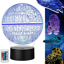 Carica l&#39;immagine nel visualizzatore di Gallery, Lampada 3D Star Wars Regalo Perfetto, 16 Colori Dimmerabile Lamp Illusion... - Ilgrandebazar