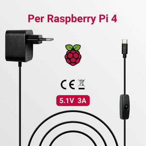 LABISTS Raspberry Pi 4 Alimentatore USB-C 5.1V 3A, Adattatore Type C con... - Ilgrandebazar