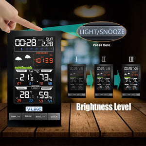 VLIKE Stazione Meteo con 2 Sensore Esterno Wireless Controllo Radio... - Ilgrandebazar