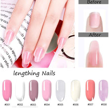 Carica l&#39;immagine nel visualizzatore di Gallery, Gel per Unghie Ricostruzione Kit, Mysweety 8 Colorati Poly Gel professionale Rosa, con Unghie Finte/Pennello/Gel Chiodo Base/Top Coat/Soluzione Slip