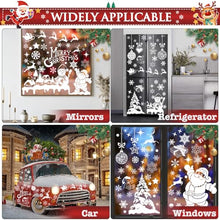 Carica l&#39;immagine nel visualizzatore di Gallery, Multper 236 Vetrofanie Natalizie, DIY Decorazioni Natalizie, Riutilizzabili Addobbi Natalizi, Adesivi Natale PVC, Bianche Statico Adesivi Natalizi per Finestre, Fiocco di Neve, Renna, Babbo Natale