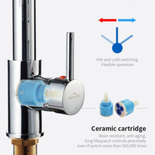 Carica l&#39;immagine nel visualizzatore di Gallery, Auralum Miscelatore Cucina Alto Pressione Rubinetto con Due Uscita Acqua - Ilgrandebazar