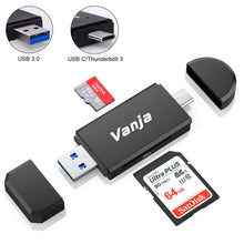 Carica l&#39;immagine nel visualizzatore di Gallery, Vanja Lettore di Schede Memoria SD/Micro SD, Adattatore Micro USB OTG e... - Ilgrandebazar