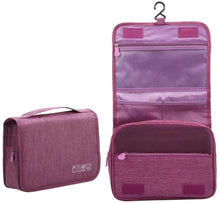 Carica l'immagine nel visualizzatore di Gallery, Beauty Case da Viaggio,Appeso Trousse da Toilette,Multi-compartimenti per Organizzare Oggetti Personali,Accessori Viola