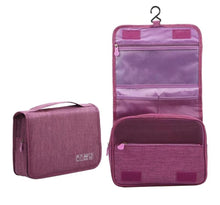 Carica l'immagine nel visualizzatore di Gallery, Beauty Case da Viaggio,Appeso Trousse da Toilette,Multi-compartimenti per Organizzare Oggetti Personali,Accessori Viola