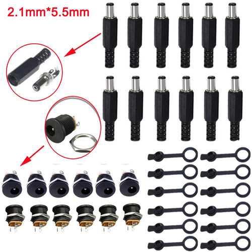 RUNCCI 5.5 mm x 2.1 24 pezzi con filettatura femmina presa Jack × 2.5