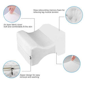 Cuscino per ginocchia dormire, Cuscini gambe ortopedico Small, Bianco - Ilgrandebazar
