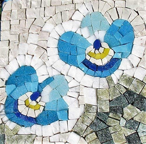 Occhi della Madonna (Non ti Scordar di me) Fiore - kit mosaico d'Arte 14x14... - Ilgrandebazar