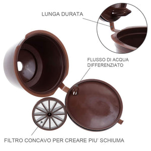 Lictin Capsule per caffè ricaricabili capsule dolce 3 Pack, Marrone(3 Pezzi) - Ilgrandebazar