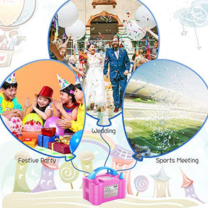 Dr.meter Pompa a Palloncino Gonfiabile, Elettrica di Rosa + Blu