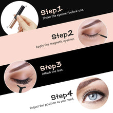 Carica l'immagine nel visualizzatore di Gallery, TORRYZA Reusable Glue-free Magnetic Eyelashes and Magnetic Eyeliner Kit, Upgraded 3D Magnetic Eyelashes Kit Set With Tweezers and Applicator - 5 Pairs