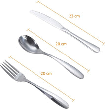 Carica l'immagine nel visualizzatore di Gallery, Lictin Set Posate monoblocco Posate in Acciaio Inossidabile da Campeggio con Custodia in Neoprene- 1 x forchetta, 1 x coltelli, 1 x Cucchiai Cena