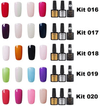 Carica l&#39;immagine nel visualizzatore di Gallery, Elite99 Smalto Semipermente per Unghie in Gel UV LED 7pzs Colori con Base Coat Top Coat Lucido Top Coat Matte Kit per Manicure Smalti Gel per Unghie Soak Off - Set 001
