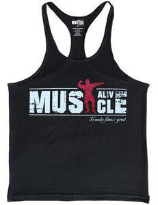 Muscle Alive Uomo Fitness sotto Maglie Sportive Canotta Bodybuilding... - Ilgrandebazar