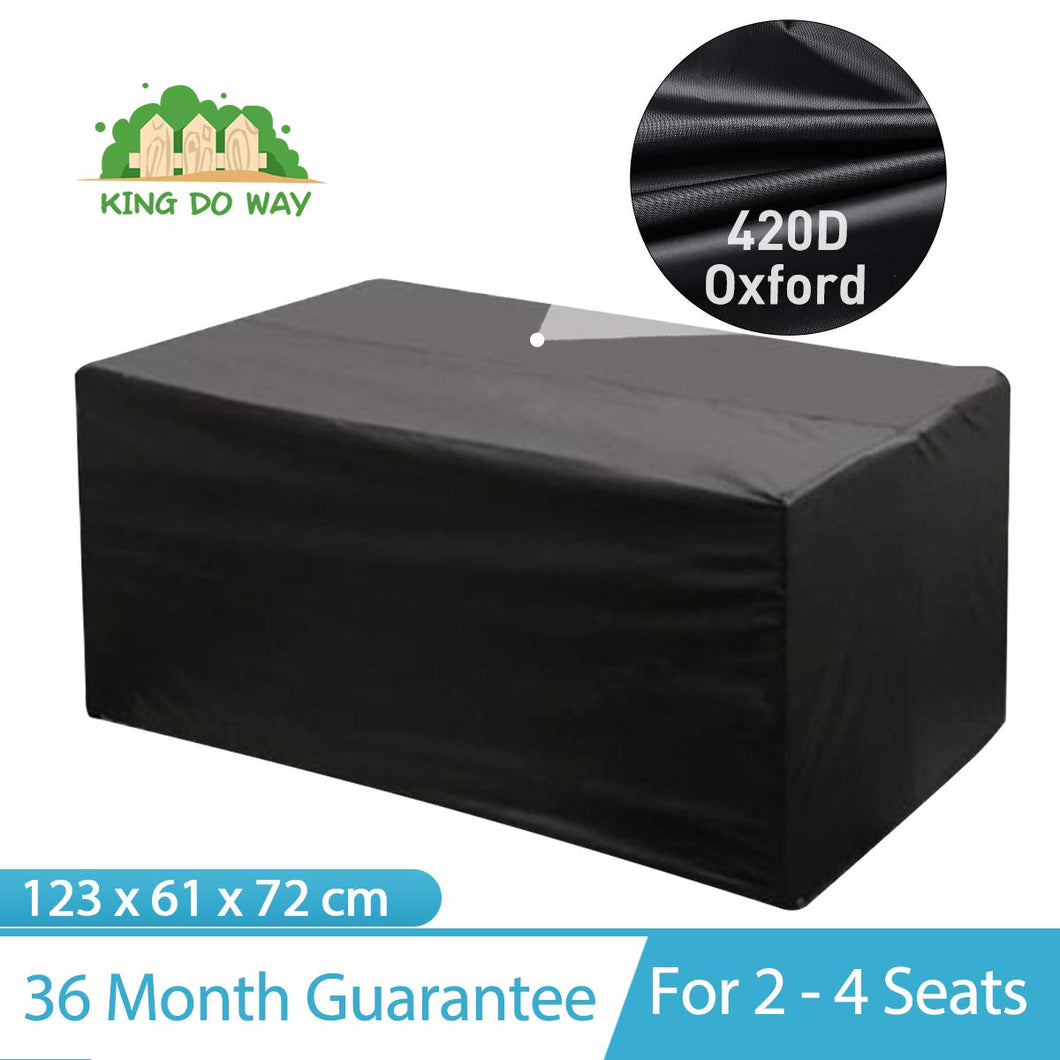 king do way Copertura per Mobili da Giardino - Telo 123 x 61 x 72 cm, Nero - Ilgrandebazar