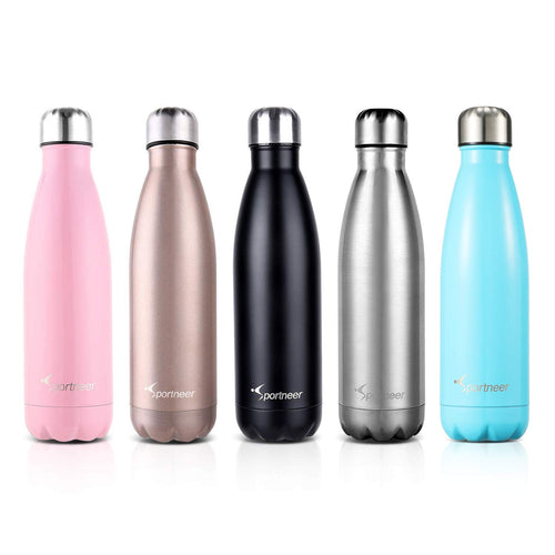 Sportneer® Bottiglia Acqua in Acciaio Inox, Portatile 750ml, Nuovo Oro Rosa - Ilgrandebazar