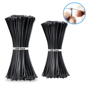 Aival Fermacavi, 200 Fascette Zip in Nylon Avvolgenti Due Lunghezze 200...