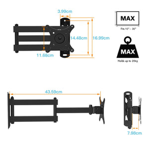 Supporto TV Universale, Orientare, 10-30 Pollici / Inclinable y Giratorio - Ilgrandebazar