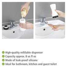 Carica l'immagine nel visualizzatore di Gallery, Wenko 54670100 Dispenser per detersivo Easy SQUEEZ 6  x  6  x  14 cm, Bianco - Ilgrandebazar
