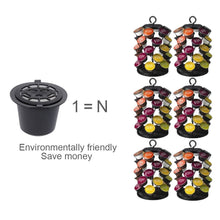 Carica l&#39;immagine nel visualizzatore di Gallery, Lictin Capsule per Caffè Ricaricabili Nespresso, 6 Tazze +2 Nero - Ilgrandebazar