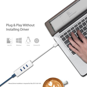 TP-Link Adattatore di rete 2 in 1, USB 3.0 con 3 porte e Gigabit Bianco - Ilgrandebazar