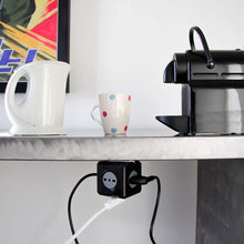 Carica l&#39;immagine nel visualizzatore di Gallery, Electraline 62098 Multipresa Cubo Powercube 5 posti 2 Schuko + 5 posti, Nero - Ilgrandebazar