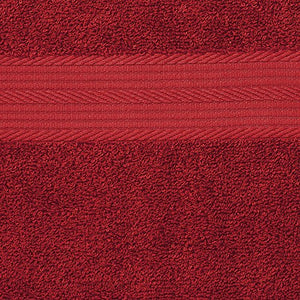 AmazonBasics - Set di 2 asciugamani da bagno che non sbiadiscono, Rosso - Ilgrandebazar