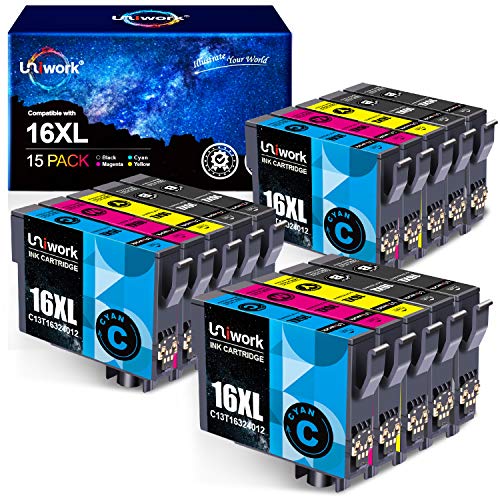 Uniwork 16XL Cartucce d'inchiostro 6 Nero, 3 Ciano, 3 Magenta, 3 Giallo