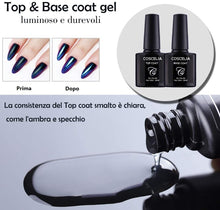 Carica l&#39;immagine nel visualizzatore di Gallery, Coscelia kit 10pc semipermanenti per unghie il Top coat il Base coat e il Matt Top coat Smalto per Unghie gel semipermanente gel ricostruzione unghie