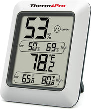 Carica l&#39;immagine nel visualizzatore di Gallery, ThermoPro TP50 Termometro Igrometro Digitale per Ambiente Misuratore di Umidità e Temperatura Interno per Casa Termoigrometro Professionale per Misura Stanza