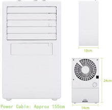 Carica l'immagine nel visualizzatore di Gallery, Winload Raffreddatore D'aria Mini, 3 in 1 Portatile Refrigeratore D'aria, Condizionatore Portatile Mini con Serbatoio Dell'acqua, 3 Velocità, Mini Evaporativo Umidificatore per Casa, Ufficio